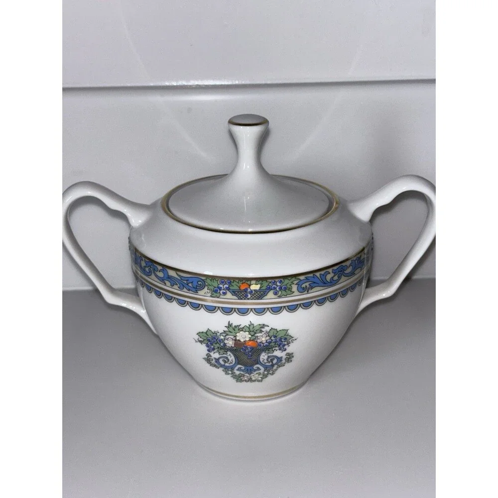 Lenox Autumn Collection Fine Bone China Creamer & Sugar Bowl W/Lid